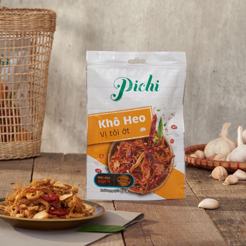Khô heo vị tỏi ớt đồ ăn vặt Pichi gói 50g dai ngon đậm đà ZonzonFood | BigBuy360 - bigbuy360.vn
