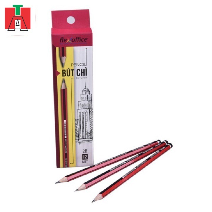 12 cây Bút chì gỗ 2B Flexoffice FO GP-04