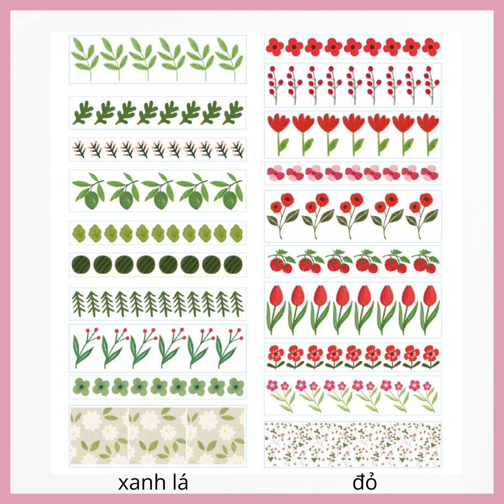 SET STICKER TRANG TRÍ PLANNER/SỔ CÒNG TONE MÀU (6 MÀU)