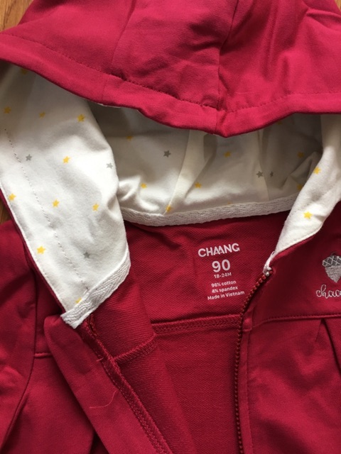 Áo khoác nỉ lót cotton màu hạt dẻ xanh navy cho bé gái bé trai