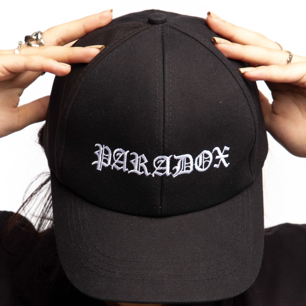Nón kết Paradox Sinuous Signature Cap (BLACK) - White Wording