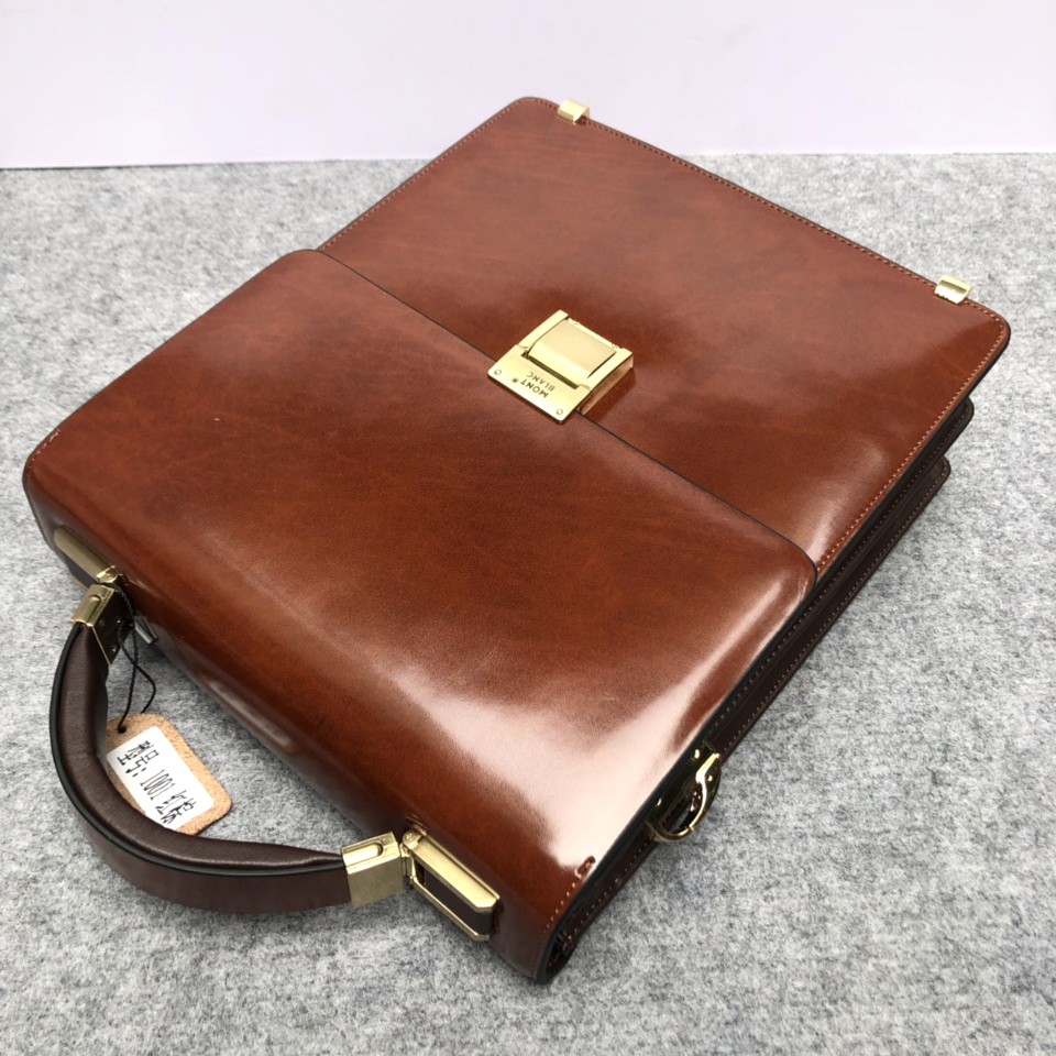 Túi đứng da thật khóa số