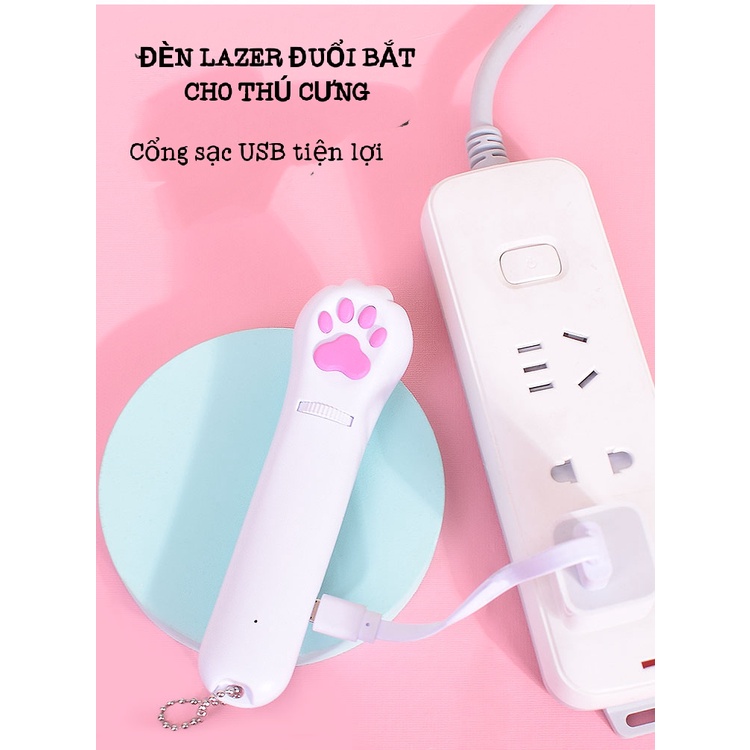 Đồ chơi cho mèo -Đèn lazer đuổi bắt cho thú cưng cổng sạc USB tiện lợi - đồ chơi đuổi bắt cho mèo