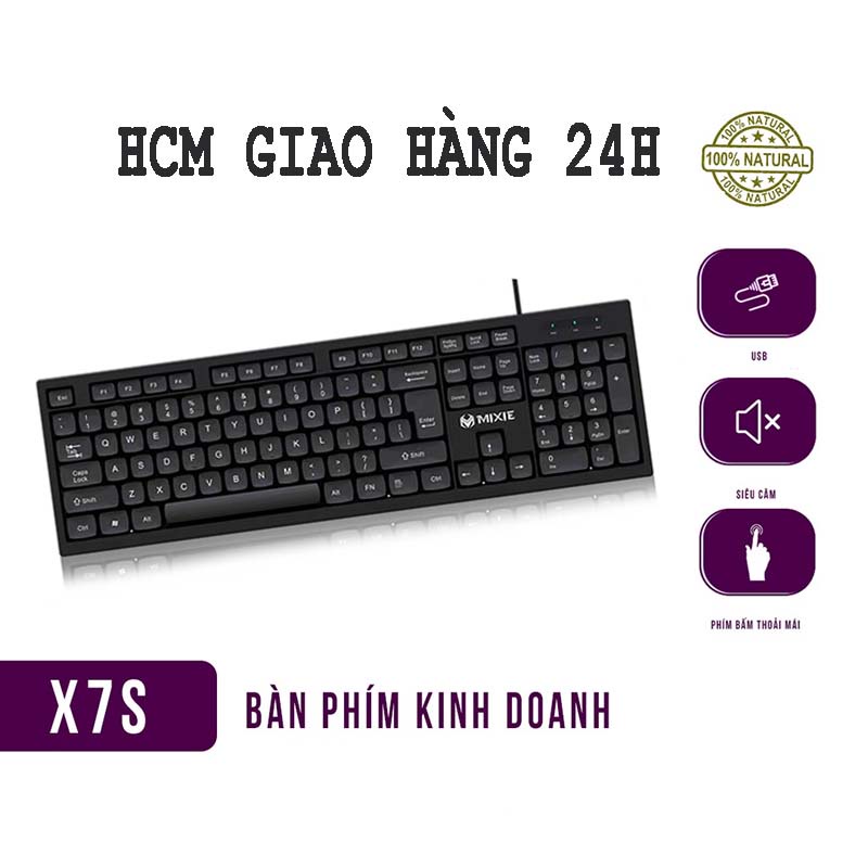 Bàn Phím Máy Tính MIXIE X7s / Bàn Phím Văn Phòng đơn Giản Và Bền Bàn Phím Chống Thấm Nước