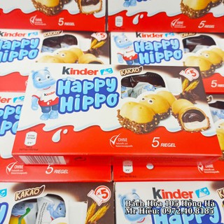 [Hỏa Tốc] Socola Kinder Happy Hippo 5 thanh