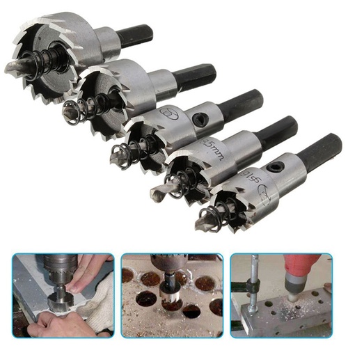 Set 5 mũi khoan ADIEEPEN HSS lỗ 16-30mm có cờ lê chuyên dụng