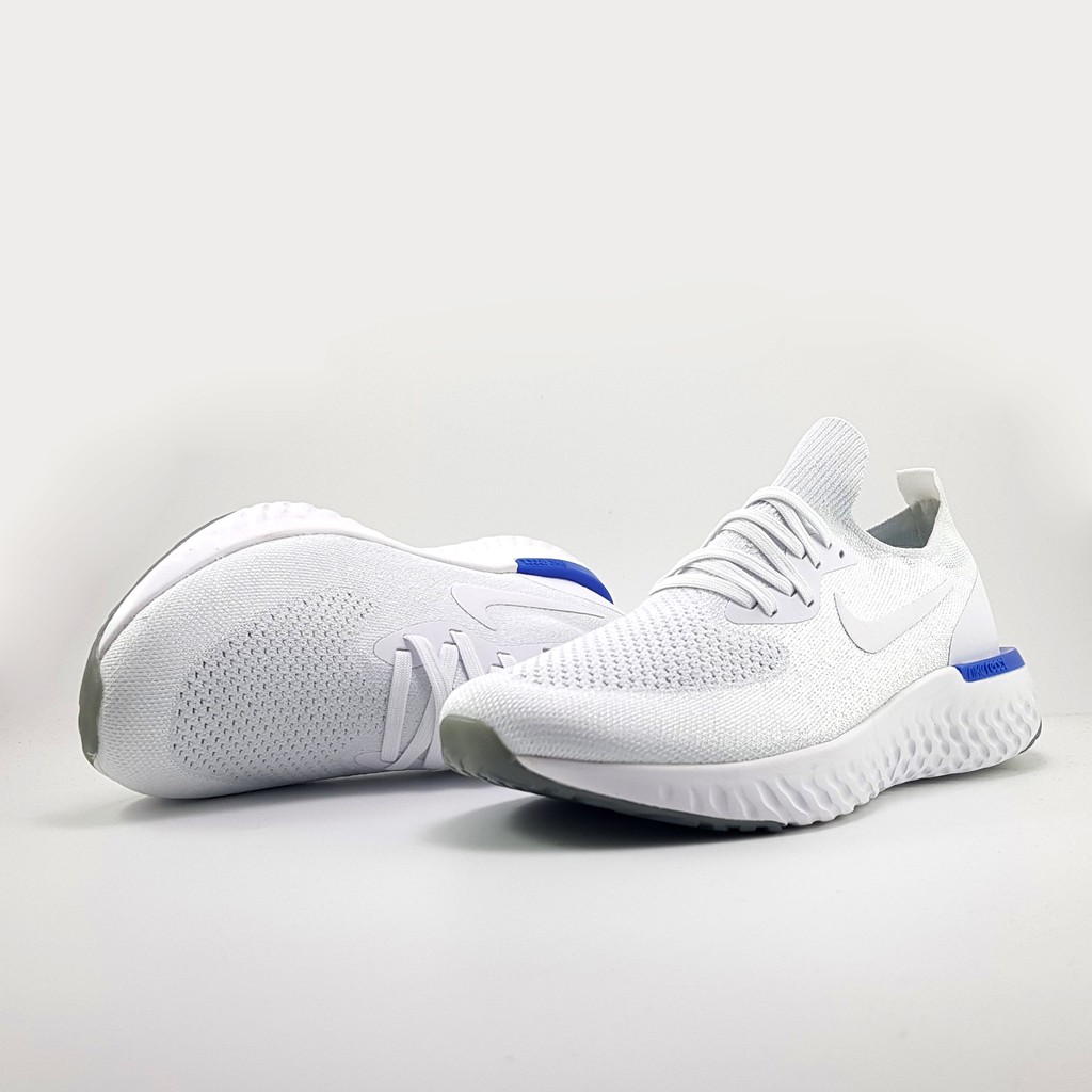 [full box] Giày Sneaker Epic React Flyknit Light White/Blue