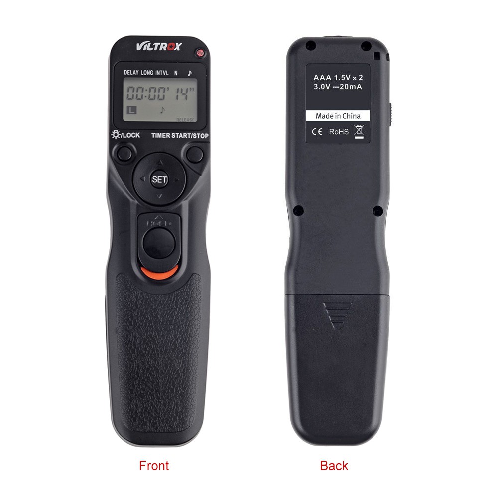 Điều khiển màn trập từ xa hẹn giờ VILTROX với cáp C3 cho Canon 1D Series 5D 5DII 5DIII 7D 10D 20D D30 40D 50D