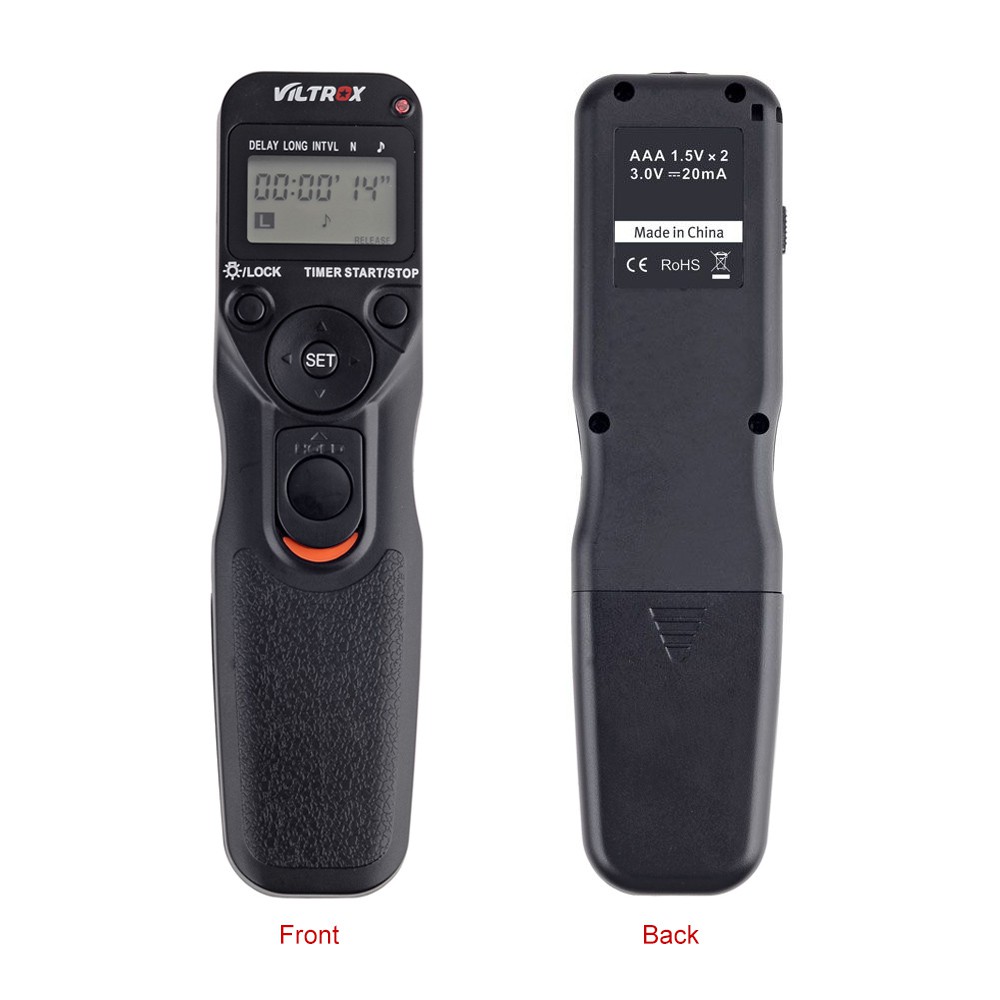 Ĩ VILTROX Time Lapse Intervalometer Timer Remote Control Shutter with C3 Cable for Canon 1D Series 5D 5DII 5DIII 7D 10D