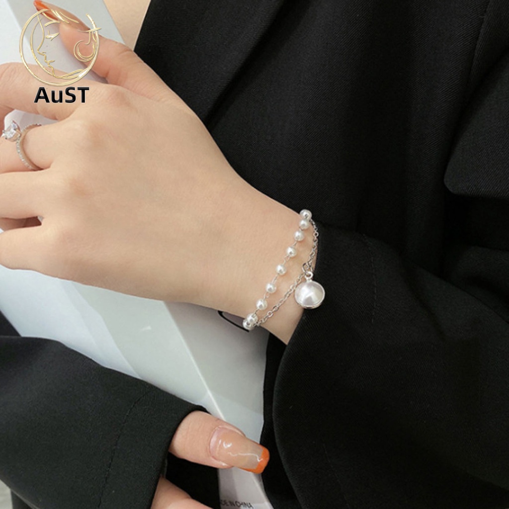 Vòng Cổ Hai Lớp Đính Ngọc Trai Nhân Tạo Thanh Lịch Dành Cho Nữ