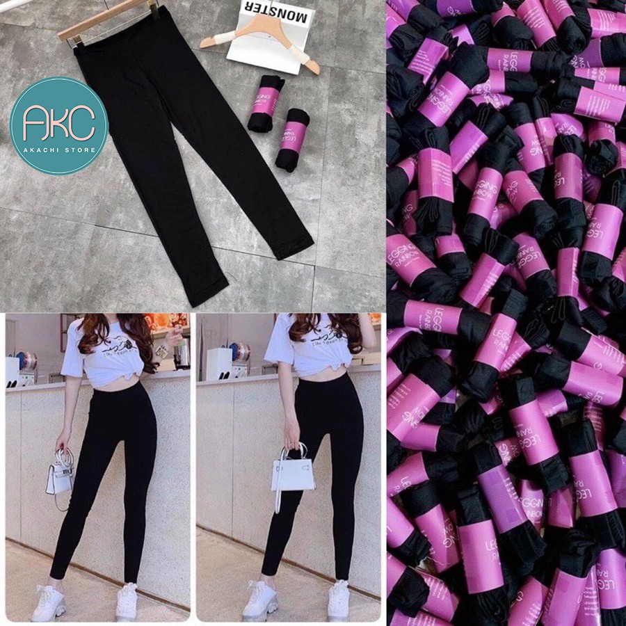 Quần Legging dài cotton thái Nâng Mông Cạp Cao Siêu Hot Siêu Co Giãn AKACHI – LG02 | BigBuy360 - bigbuy360.vn