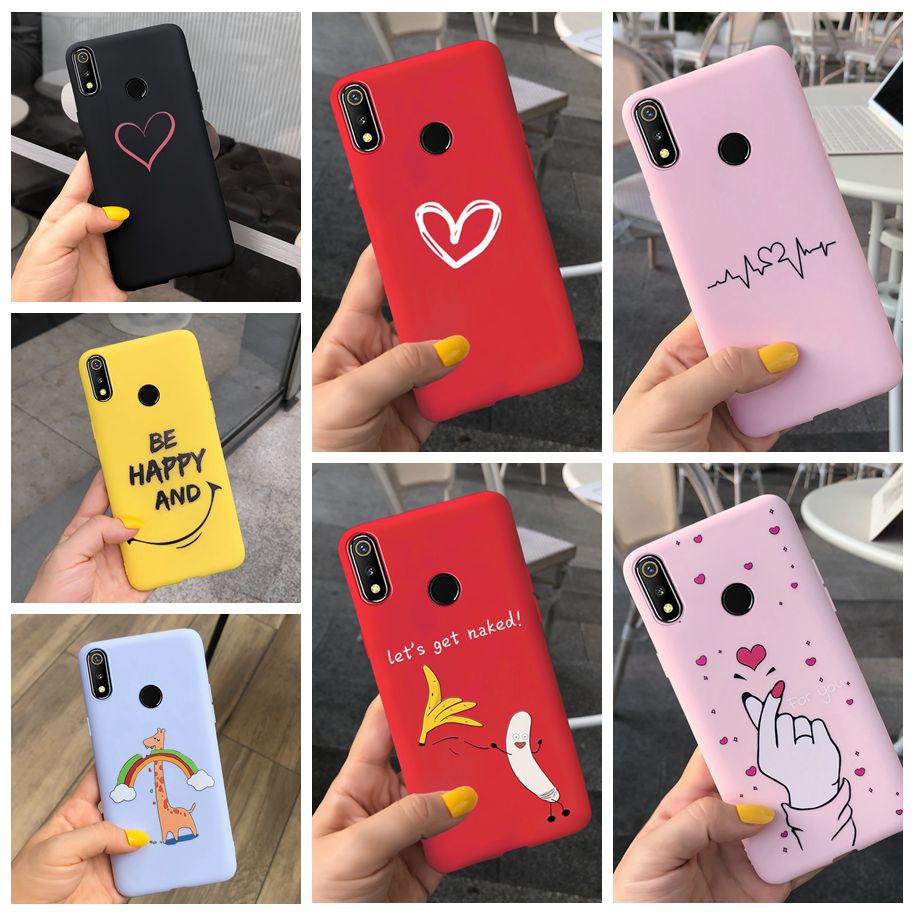 Mờ / Matte Ốp Điện Thoại Tpu Mềm Mặt Nhám 6.22 Inch Cho Realme 3 Rmx1825 Rmx1821 Realme3 3i 3 I