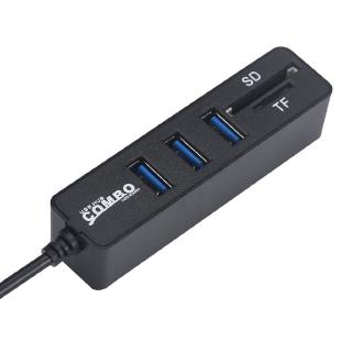 A Micro USB Hub 2.0 Multi USB Ports Combo SD/TF Card Reader Hub USB Splitter