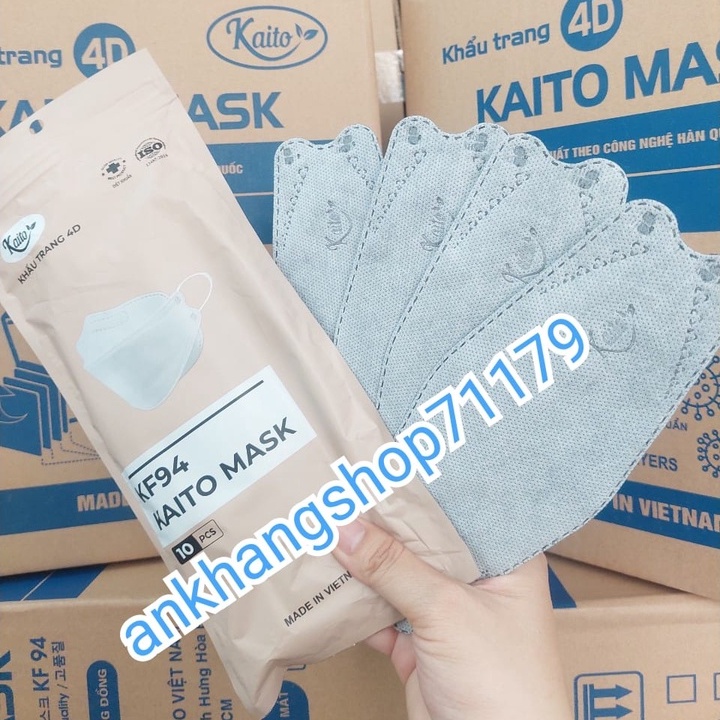 [THÙNG 300 CÁI] khẩu trang KF94 KAITO MASK 4 lớp kháng khuẩn theo công nghệ 4D HÀN QUỐC hàng chính hãng công ty