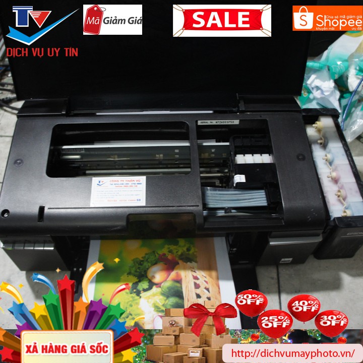 Máy in màu Epson L805 L800 đã qua sử dụng hàng cũ đẹp dẫn mực hãng INECO