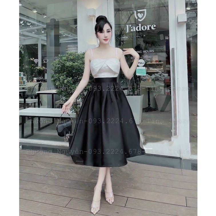Váy đầm xòe 2 dây có mút ngực siêu xinh nổi hơn cô dâu phù hợp mọi phong cách sang chảnh