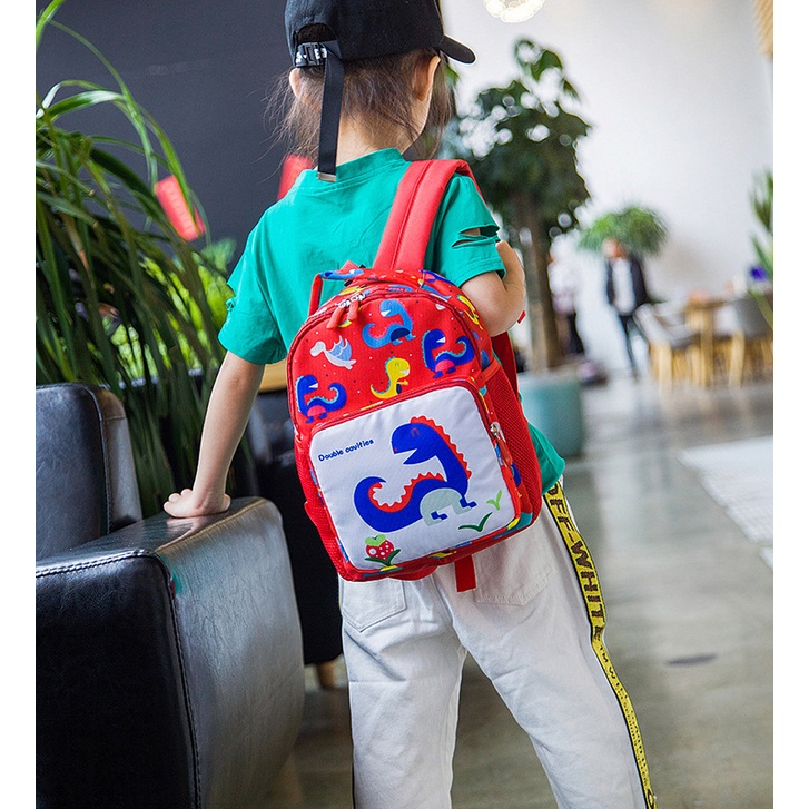 (BLTE08) Balo trẻ em hình khủng long cho bé trai bé gái 1-2 tuổi, balo mẫu giáo