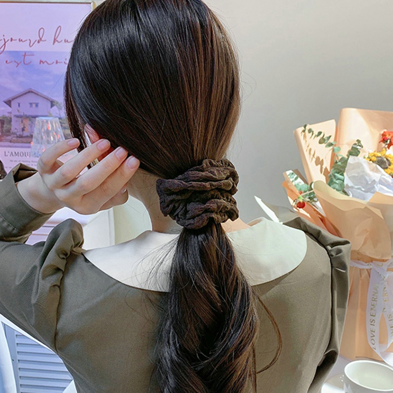 Dây Buộc Tóc Co Giãn Mềm Mại Màu Trơn Thời Trang Cho Nữ dreamdiary