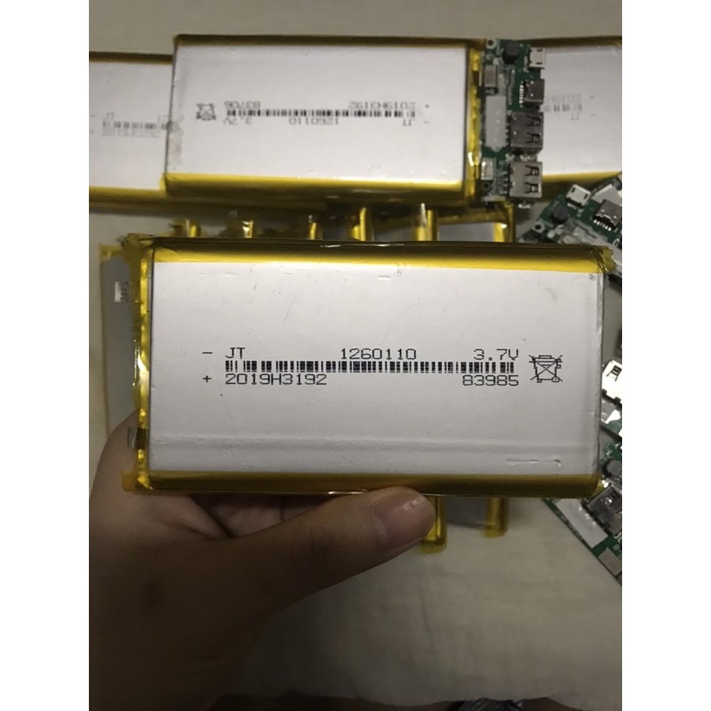 combo pin poly 10000mah + mạch sạc dư phòng out 2a NEW