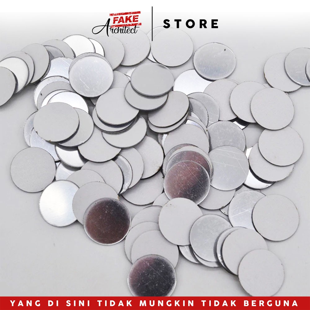 Miếng Dán Tường "Silver" Hình Tròn Tráng Gương | BigBuy360 - bigbuy360.vn