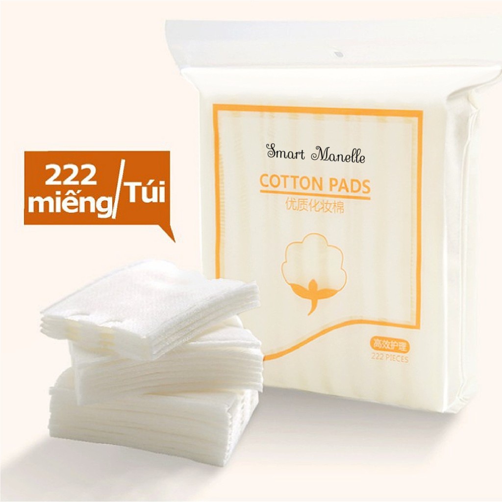 Bông Tẩy Trang Cotton Pads 3 Lớp Túi 222 Miếng – Hàng Nội Địa Trung (quangdongdogiadung)