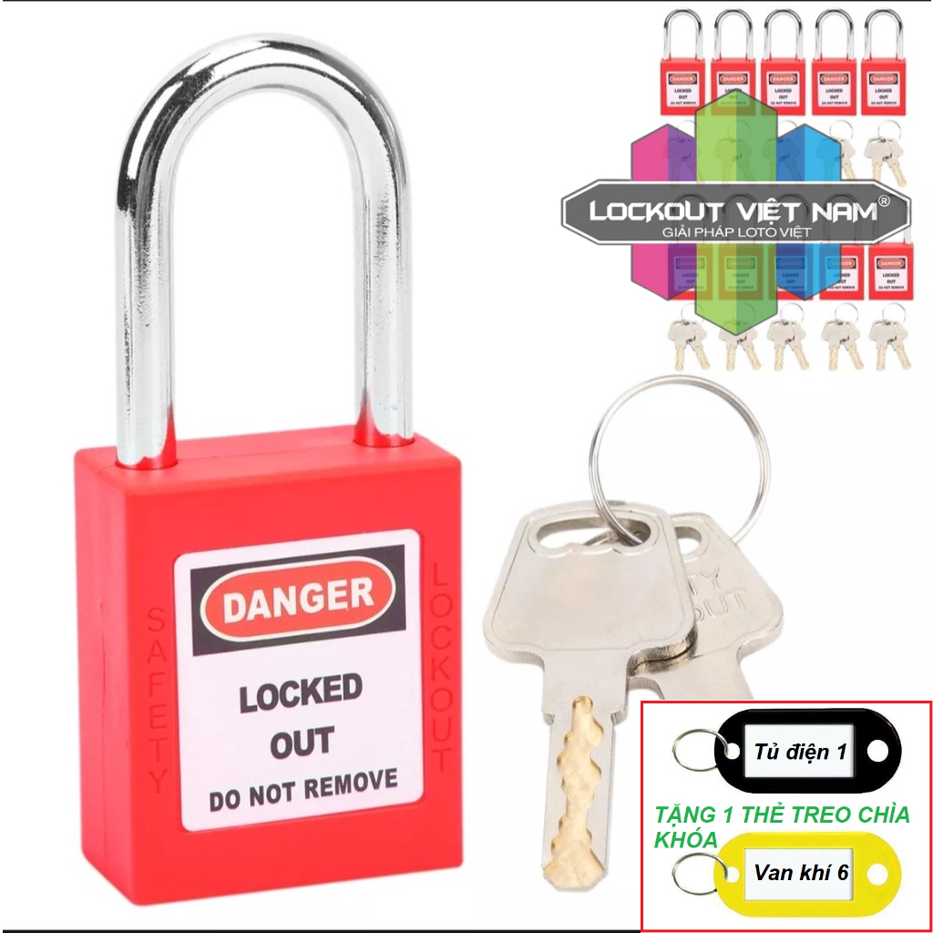 Ổ KHÓA LOTO -KHÓA DANGER -MÀU ĐỎ - LOCKOUT - TAGOUT [HÀNG CÓ SẴN]