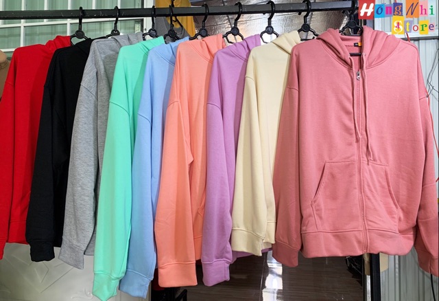 ÁO HOODIE ZIP UNISEX BLACK - KHOÁC HOODIE DÂY KÉO DÁNG RỘNG MÀU ĐEN - MM | BigBuy360 - bigbuy360.vn