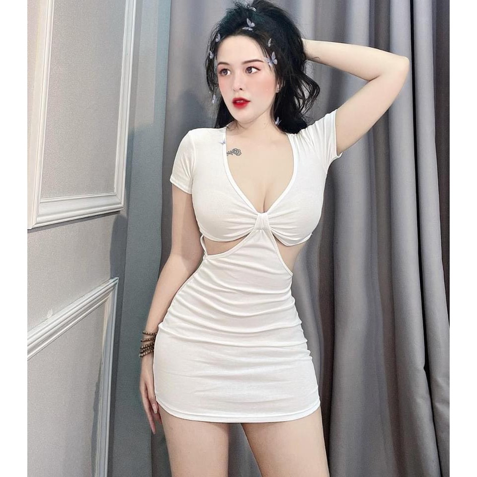 Đầm body khoét eo gợi cảm, váy ôm sát tạo nên đường cong gợi cảm DBD001