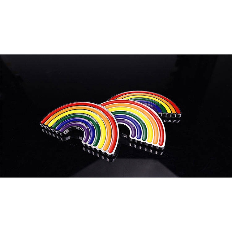 Rainbow Car Logo Car Personality Metal Modification Car Body Sticker Rear Car Badge Electric Car Motorcycle Decorative Sticker Fuel Tank Stickers qjVu