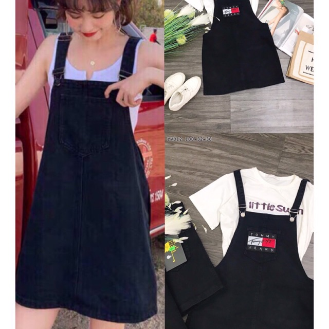 Yếm váy jean