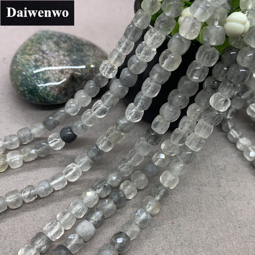 Hạt Đá Thạch Anh Màu Xám Kích Thước 6mm Dùng Làm Vòng Tay DIY
