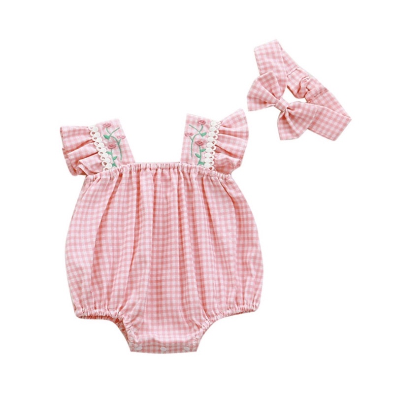 Body kẻ hồng kèm turban_