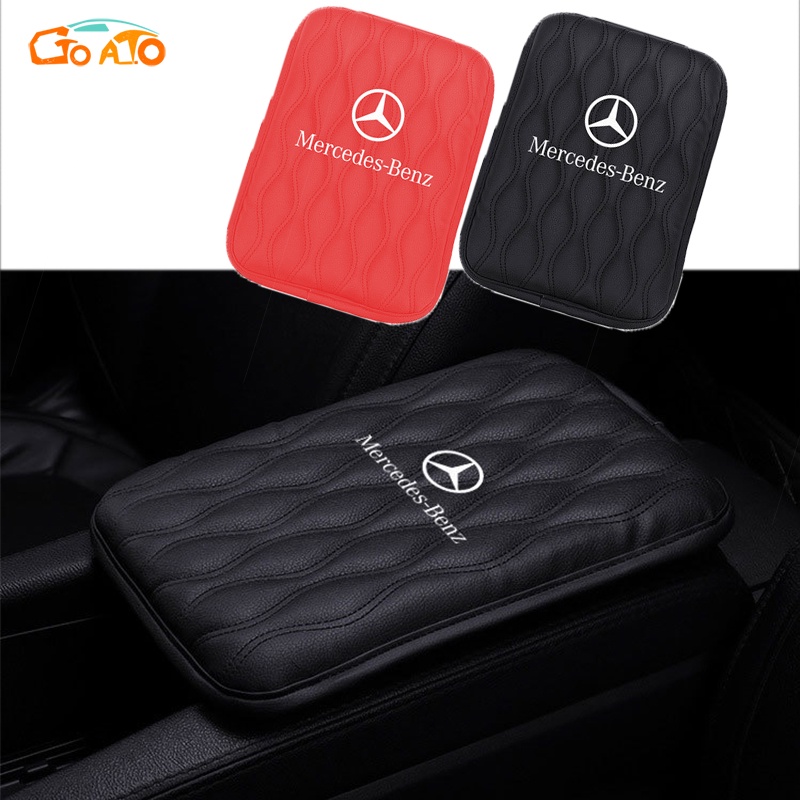 GTIOATO Đệm Tì Tay Ô Tô Đệm Da Lót Hộp Tỳ Tay Đệm Tỳ Tay Ô Tô Lót Hộp Tỳ Tay Ra ChốNg ThấM Đệm Kê Tay Cho Xe Hơi ĐệM Tỳ Tay Trang Trí NộI ThấT Ô Tô Cho Mercedes Benz W124 W204 C300 GLC300 W212 S500 Benz AMG W205 W203 E300 CLA AMG G63 W202