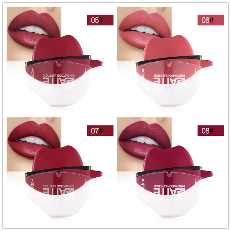 [Hàng mới về] Son bặm môi lì kháng nước bền màu với thiết kế hình đôi môi độc đáo và thời trang | BigBuy360 - bigbuy360.vn