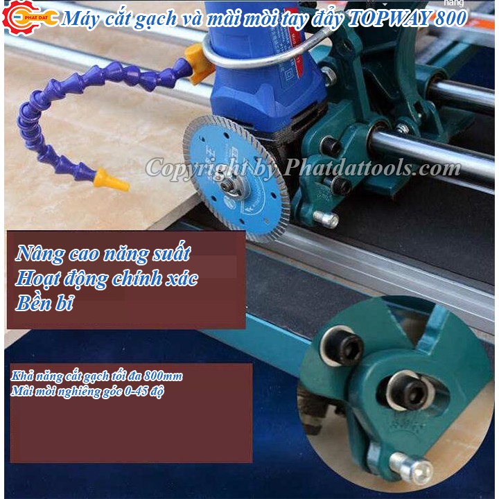 🛴FREESHIP 🛴 Máy cắt gạch tay đẩy- mài mòi TOPVEL 800mm 2 chức năng-Tặng kèm lưỡi cắt-Bảo hành 6 tháng-Chính hãng