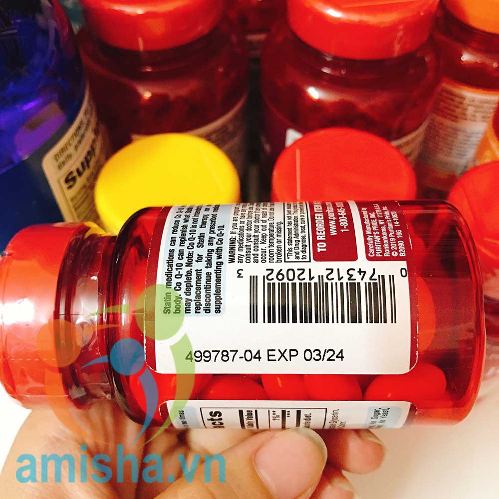 Viên Uống Q-SORB CoQ-10 200mg - 100mg Hỗ Trợ Tim Mạch Puritan's Pride | Thế Giới Skin Care