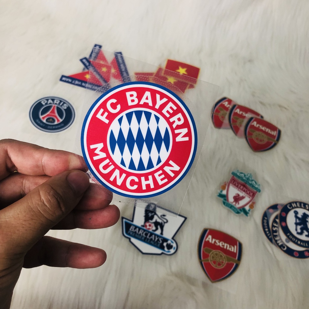 Logo ủi ép áo bóng đá - decal ép nhiệt mẫu bayenz muchen