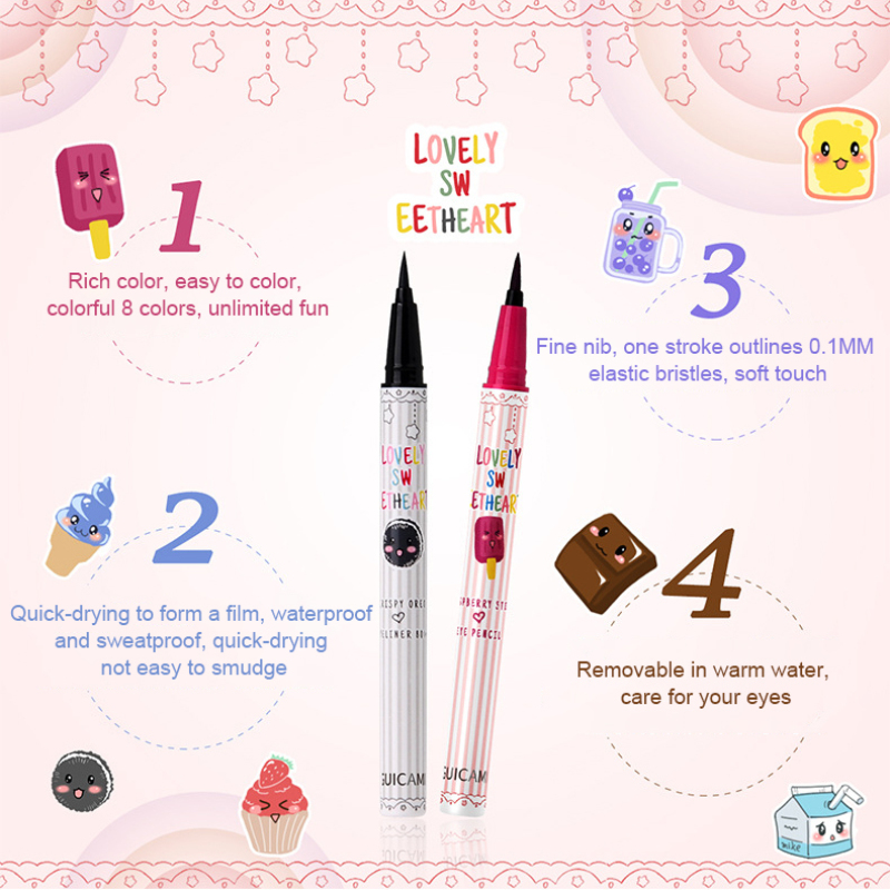 (Hàng Mới Về) Set 8 Bút Kẻ Mắt Dạng Lỏng Màu Neon Trắng Chống Thấm Nước Không Bị Nhòe Guicami | BigBuy360 - bigbuy360.vn