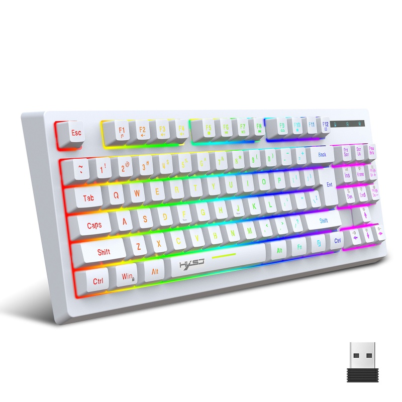 Bàn PhíM Gaming NAMA L100 87-Key RGB 2.4G Không Dây, Hỗ Trợ USB 1800mAh