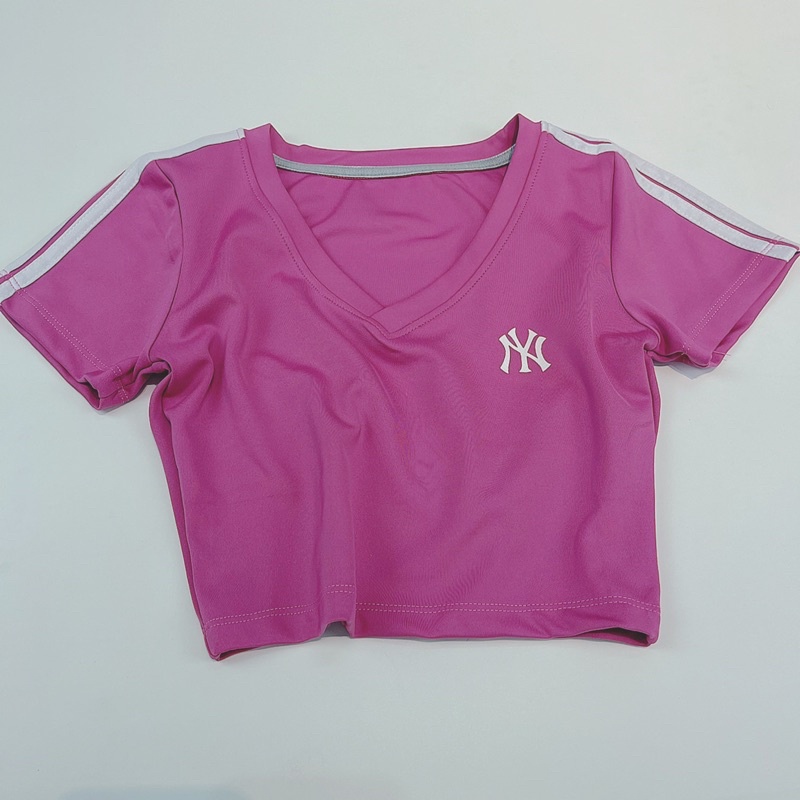 Áo Croptop Thể Thao Tập Gym Yoga Nữ - Áo Croptop Thể Thao Ny Phối 3 Sọc Siêu Xinh, Chất Thun Polly Mềm Mịn