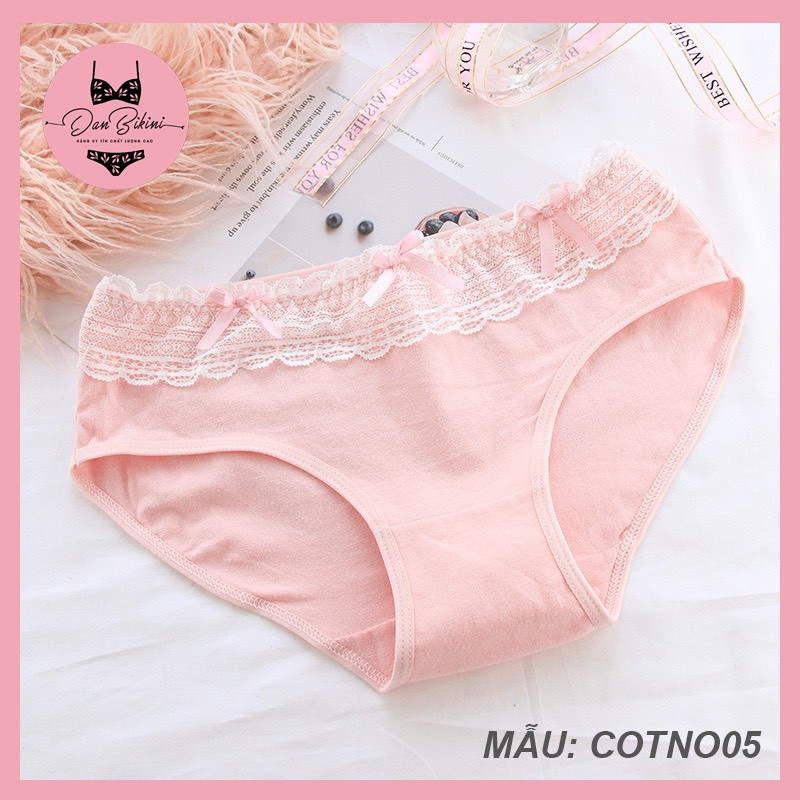 Quần Lót Nữ ❤️FREESHIP❤️ Quần Lót Nữ Cotton kháng khuẩn 100% viền bèo đính nơ điệu đà được chọn màu mẫu C004 | BigBuy360 - bigbuy360.vn