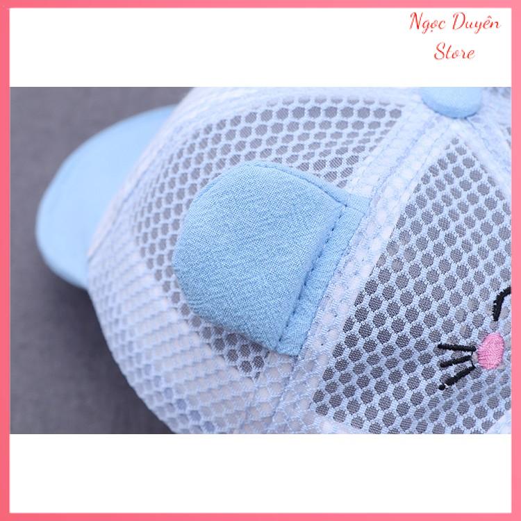 Nón mũ lưỡi trai I ❤️ mama bé trai bé gái hình gấu phối lưới siêu đẹp cho bé 0.5-3 tuổi [MU104]