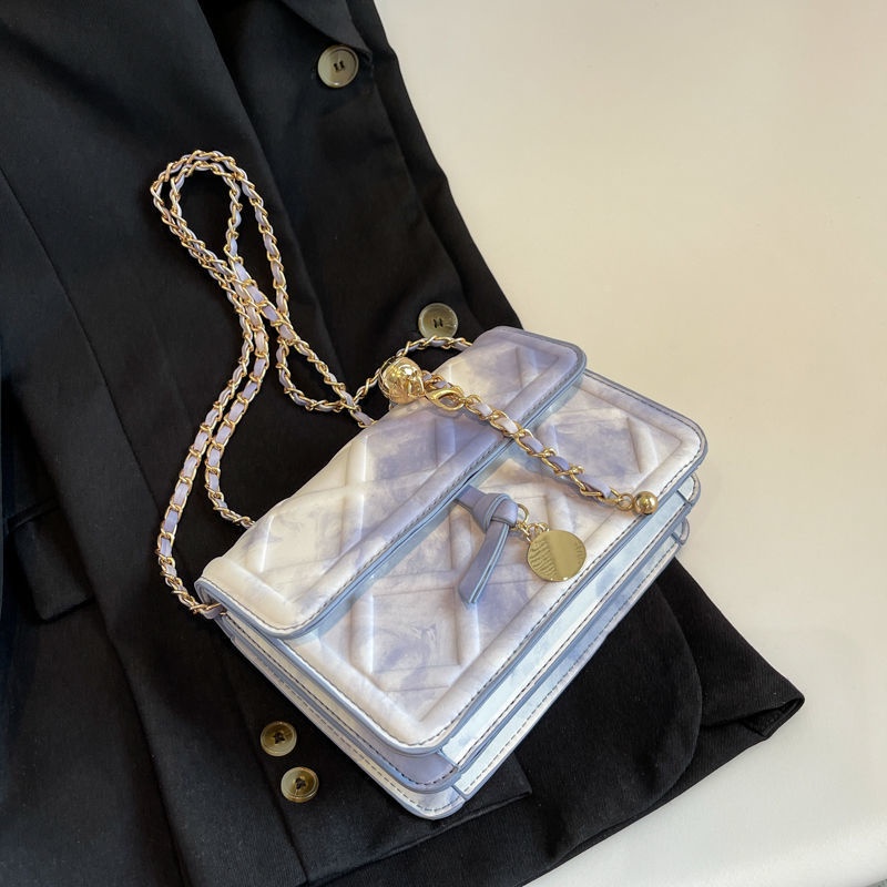 Túi Đeo Chéo Phối Dây Xích Thời Trang Mùa Hè 2022 Dành Cho Nữ