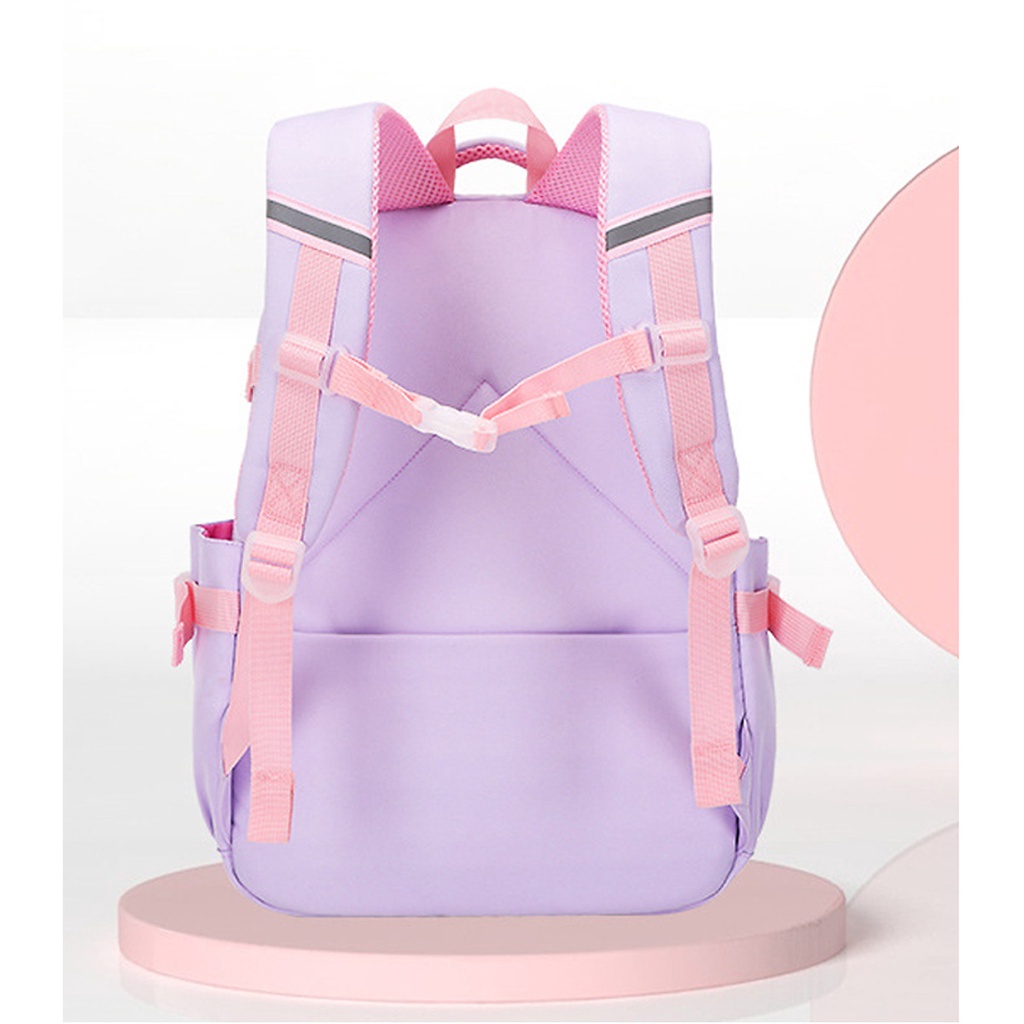 Ba lô học sinh bé gái siêu nhẹ chống nước cao cấp phong cách mới - Fortune Mouse HS1053