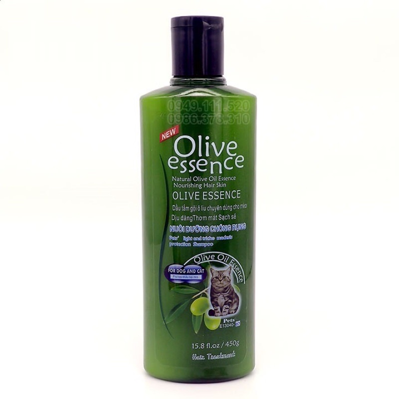 Sữa tắm cho chó mèo Olive 450ml nhiều loại, nhiều công dụng