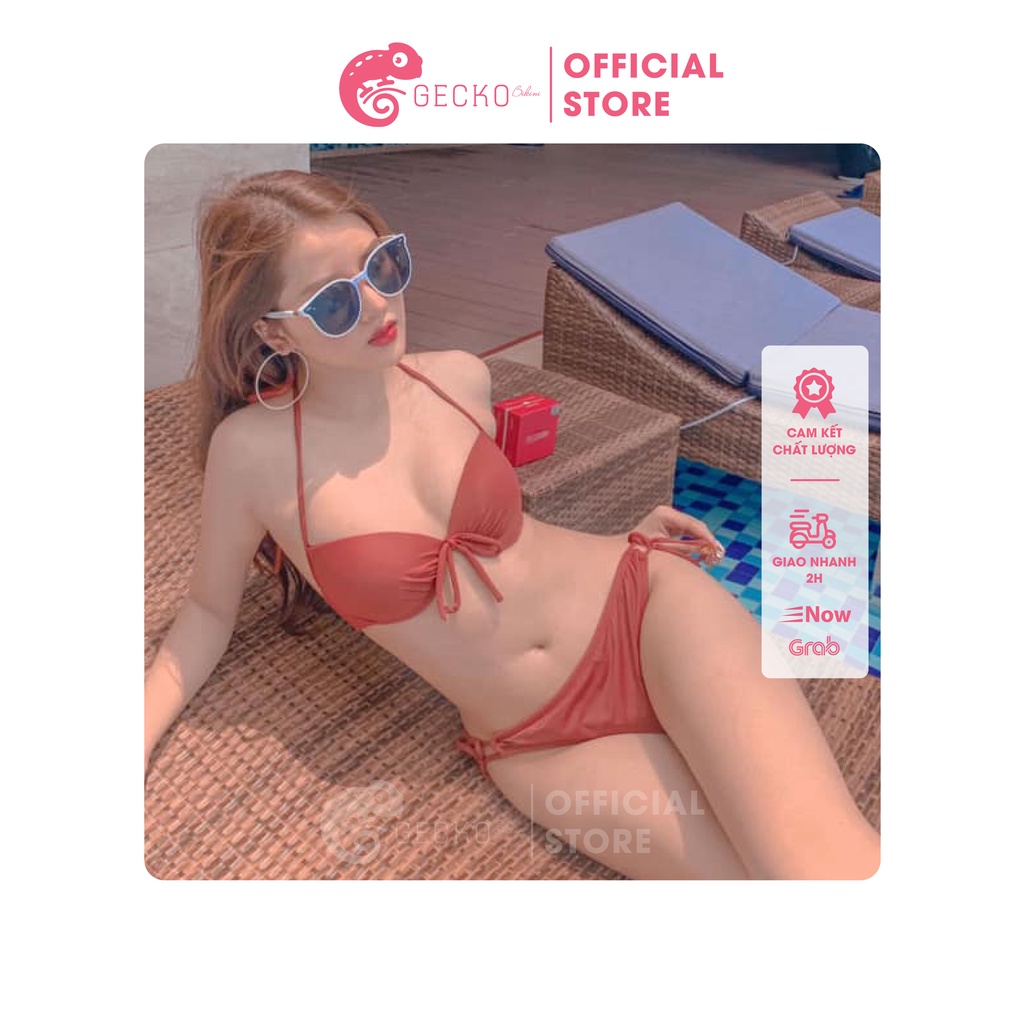 Bikini Đồ Bơi 2 Mảnh Áo Gọng Nơ Đệm Dày GK0209 (Ảnh Thật)