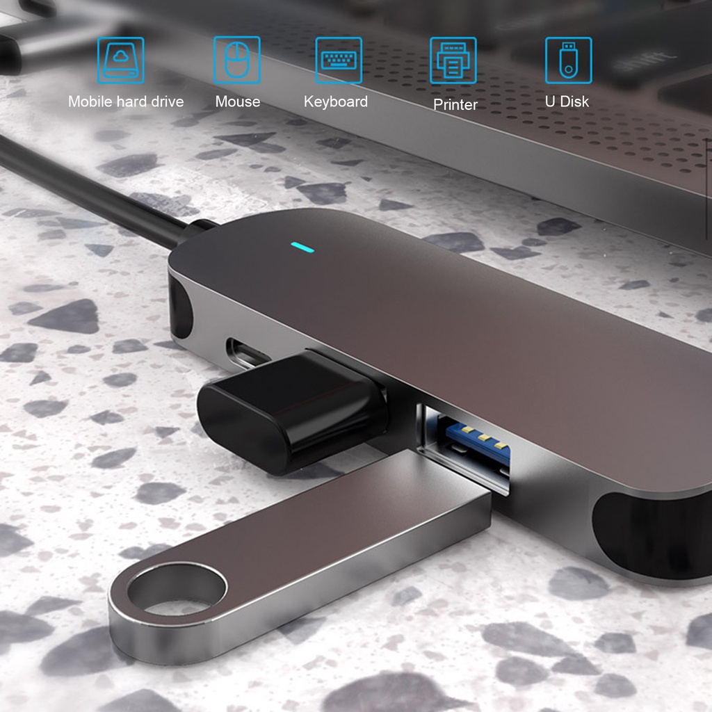 Đế sạc mở rộng cổng USB Type-C HDMI cho Windows 7/8/8.1/10