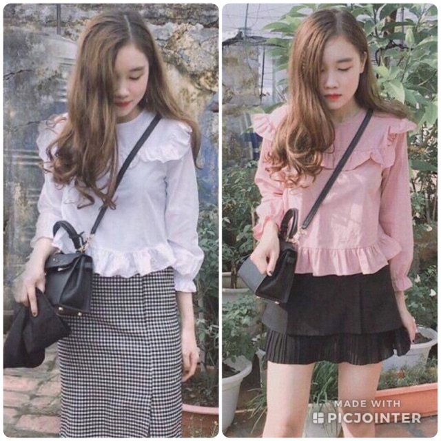 ÁO PEPLUM BÈO TIỂU THƯ TRẮNG HỒNG