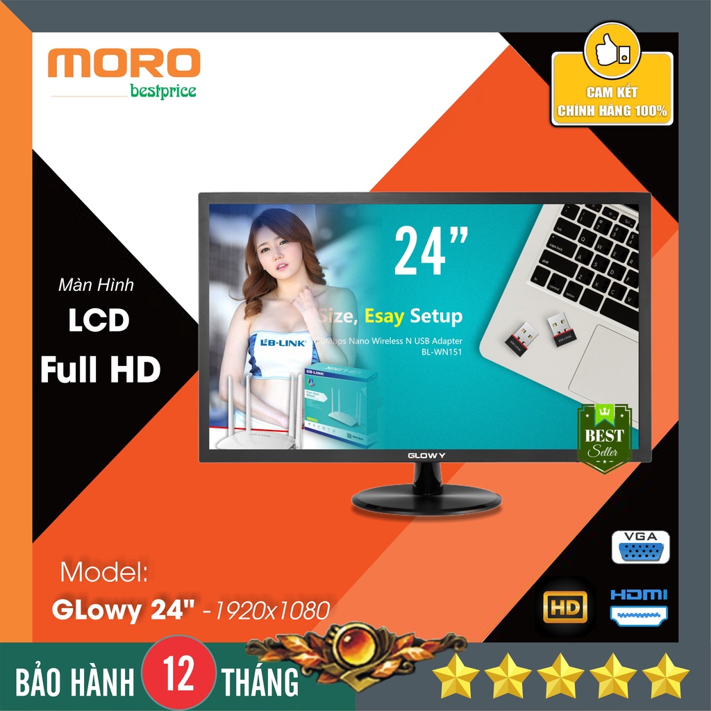 Màn hình LCD GLowy 17|19|22|24 inch - Mới 100% Full Box - Bảo hành chính hãng 24 tháng!