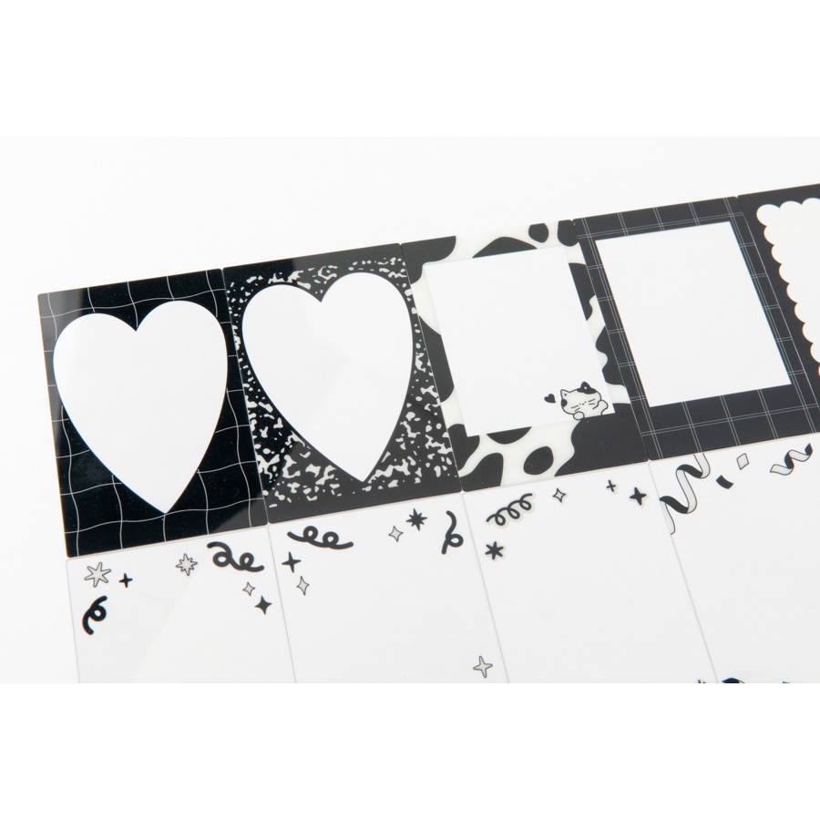 Toploader Decor ARTBOX Hàn Quốc Trang Trí Card Ảnh Photocard Polaroid 18 Khung Màu Đen Trắng